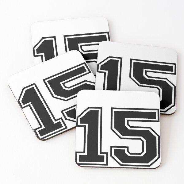 Item preview, Varsity Team Sports Uniform Number #15 - Black designed and sold by RiplMedia.