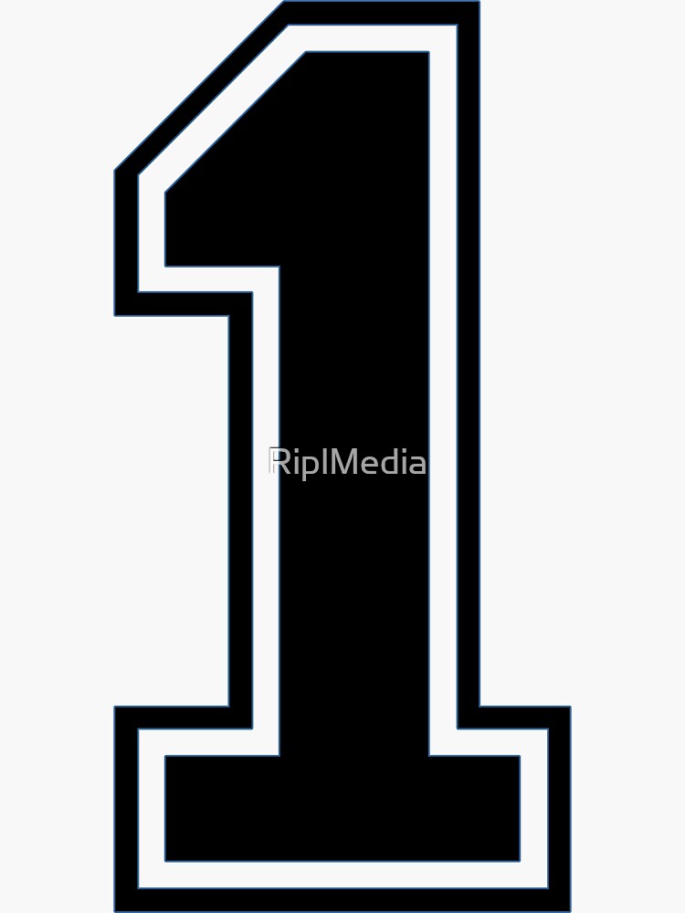 Varsity Team Sports Uniform Number #21 - Black Sticker for Sale by  RiplMedia