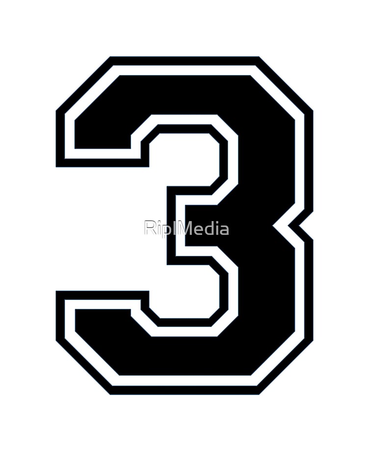 Varsity Team Sports Uniform Number #3 - Black iPad Case & Skin for Sale by  RiplMedia