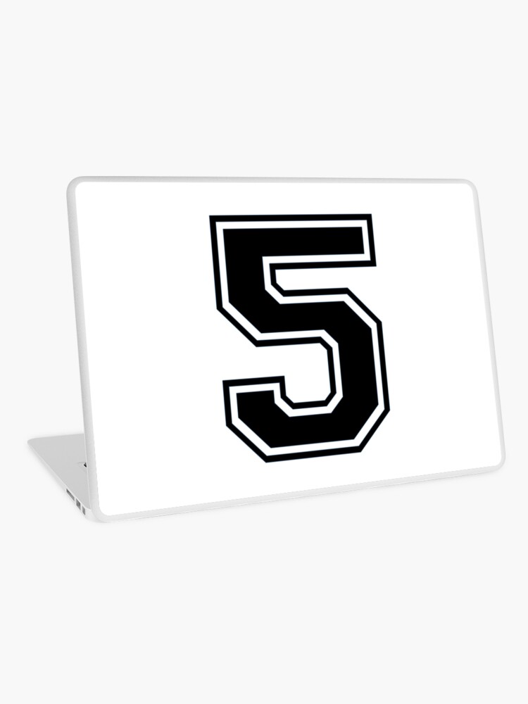 Varsity Team Sports Uniform Number #5 - Black Sticker for Sale by  RiplMedia