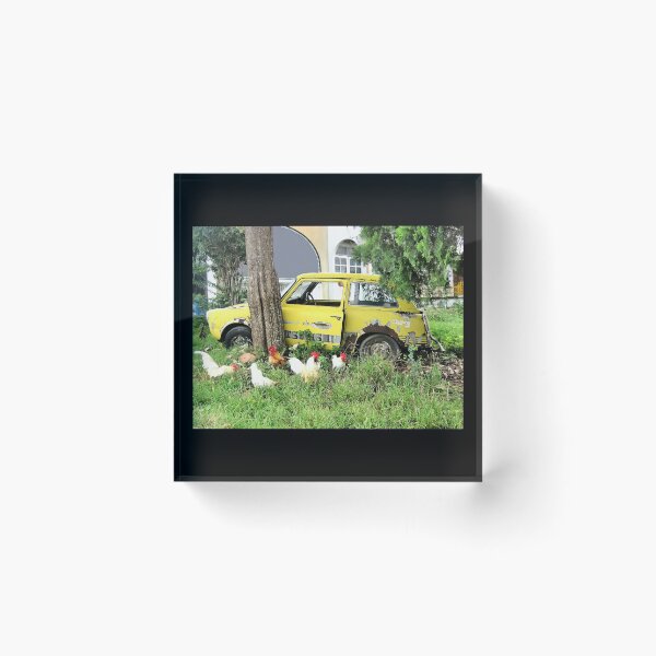 Item preview, Abandoned car on green grass. designed and sold by IaroslavB.