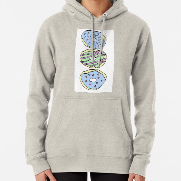 Kawaii Pastel Doughnuts by Jayne Kitsch Pullover Hoodie