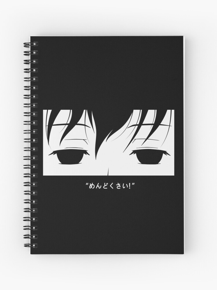 Lazy eyes anime Spiral Notebook for Sale by Ferla