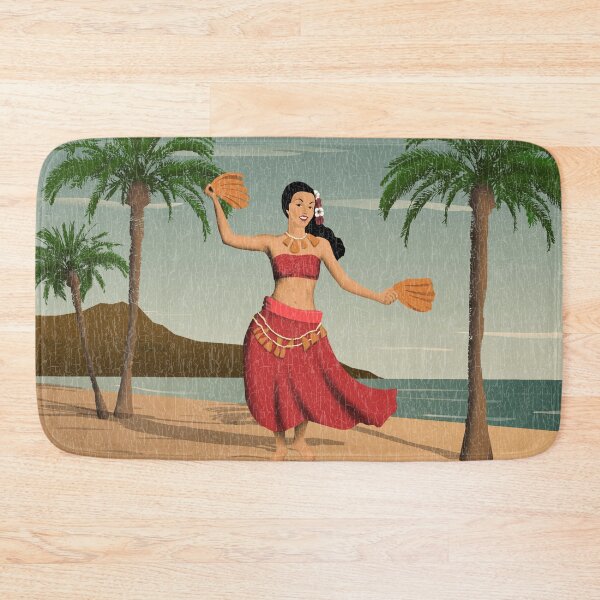 Item preview, Hawaiian Vintage Hula Girl Distressed Postcard designed and sold by DriveIndustries.