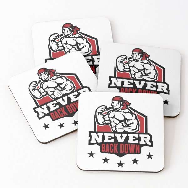 Item preview,  Never Back Down Fitness Motivation Gift designed and sold by VectorDesigner.