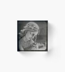 Angel Rose Acrylic Block