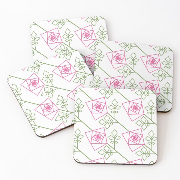 Item preview, Geometric Roses - pink outlines designed and sold by Hippopottermiss.