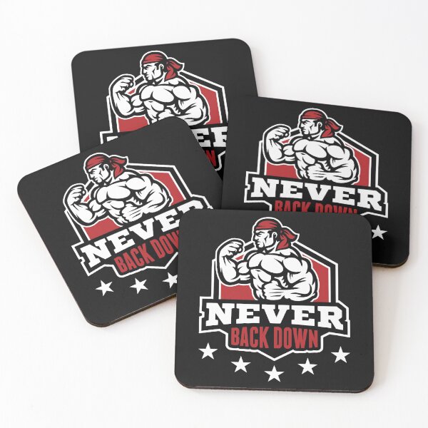 Item preview, Never Back Down Weightlifting Motivation Gift designed and sold by VectorDesigner.