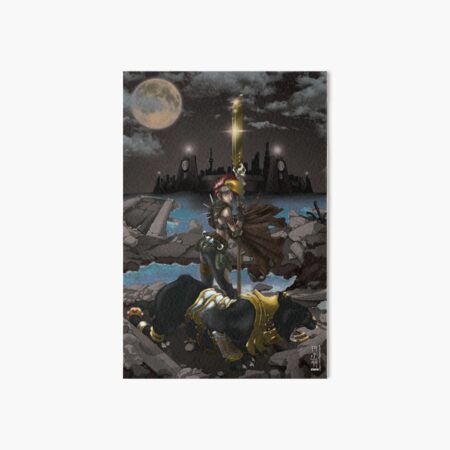 Post-Apocalypse Girl with Attack Cat Art Board Print