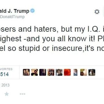 Artwork thumbnail, Trump IQ Tweet by DJFLAX