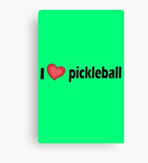 I love pickleball bumper geek funny nerd Canvas Print