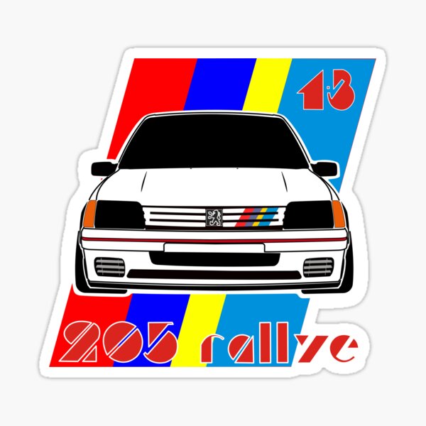 PEUGEOT sport drapeaux & scroll classic car sticker 205 306 207 307 gti rallye etc