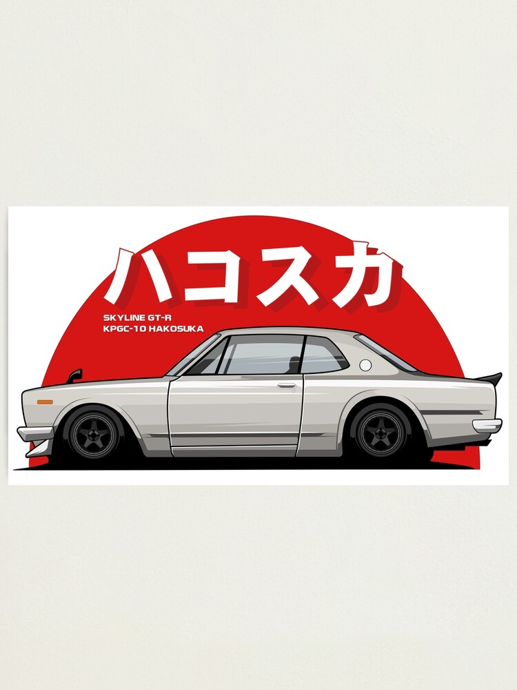 Hakosuka Skyline Gtr Japanese Racecar Kpgc10 Car Lover Car Guy Car Fan Car Enthusiast Gearhead Petrolhead Jdm Lover Gift Gtr Fan Photographic Print By Kygsales Redbubble