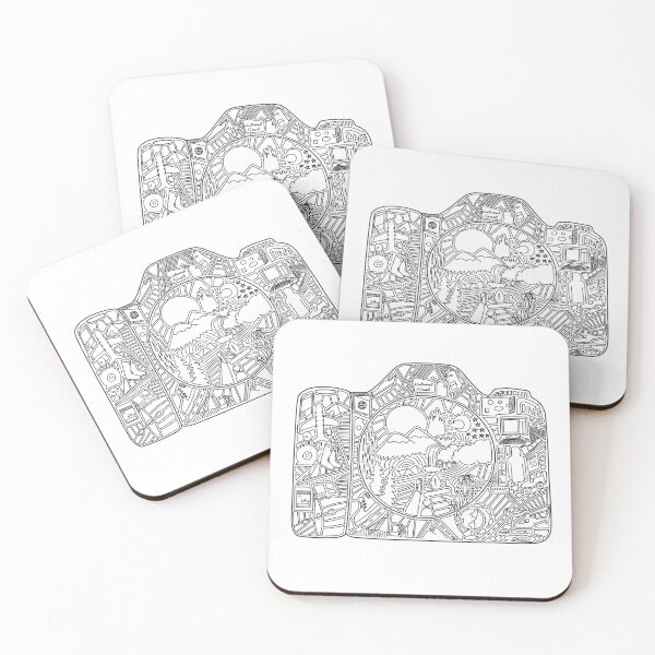 Item preview, Life of a Photographer Camera Line Drawing designed and sold by elmma design.