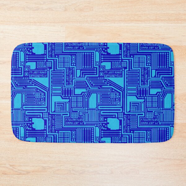 Item preview, Modern Flat - Circuit Board Pattern - Im Just Wired Differently - Blue designed and sold by WickedRefined - Nicole Demereckis.
