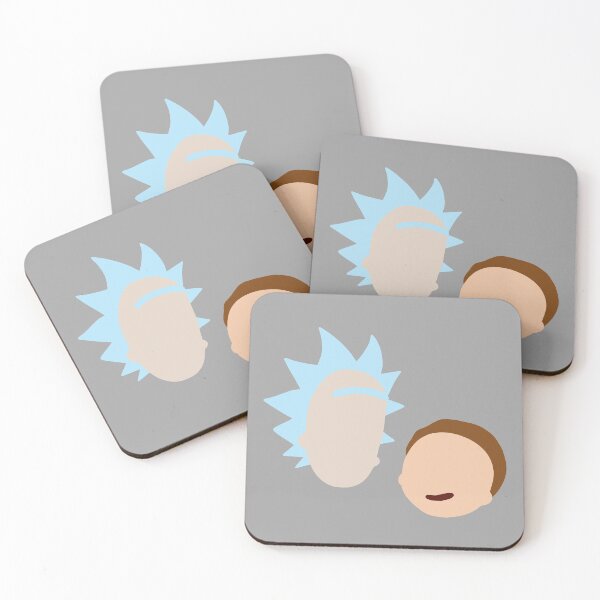 Minimal Rick and Morty Coasters (Set of 4)