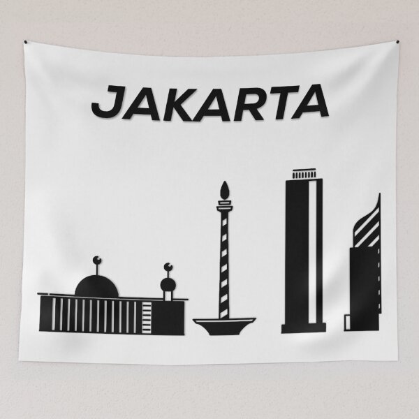 Item preview, Jakarta Capital of Indonesia Skyline designed and sold by marosharaf.