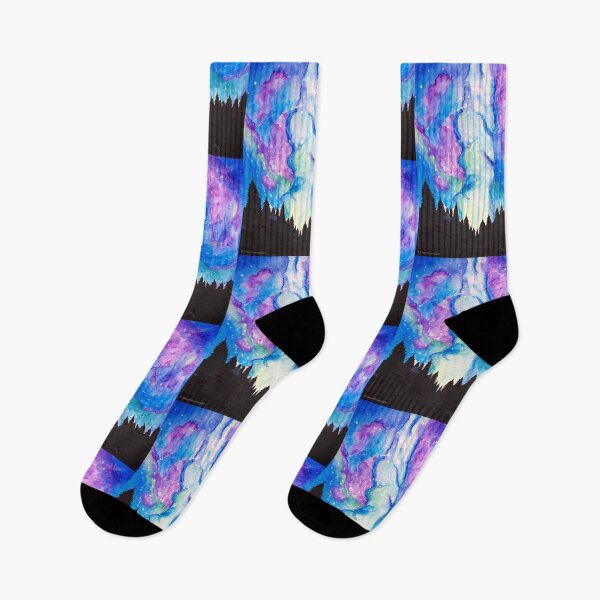 Item preview, Galaxy Mixed with the Northern Lights Watercolor designed and sold by BeardandGinger.