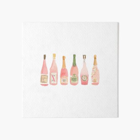 Pink Champagne Art Board Print