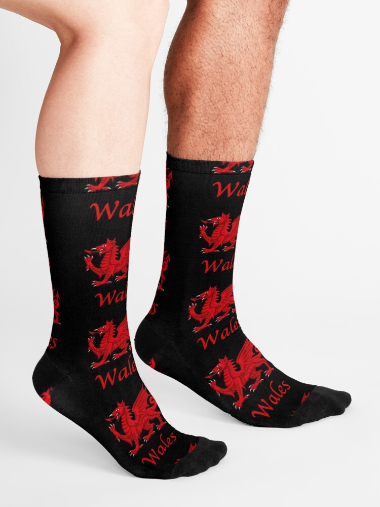 "Wales Cymru" Socks by SteveHClark Redbubble
