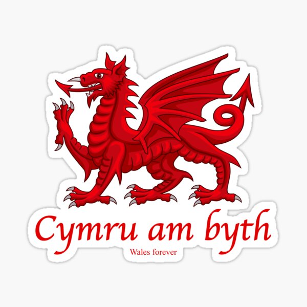 Cymru am byth Forever Wales Dragon Black car sticker decal window sticker 