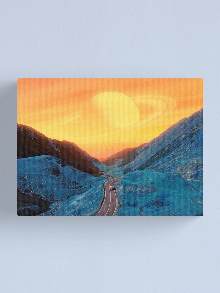 Alternate view of Blue Mountain with Yellow Sky Canvas Print