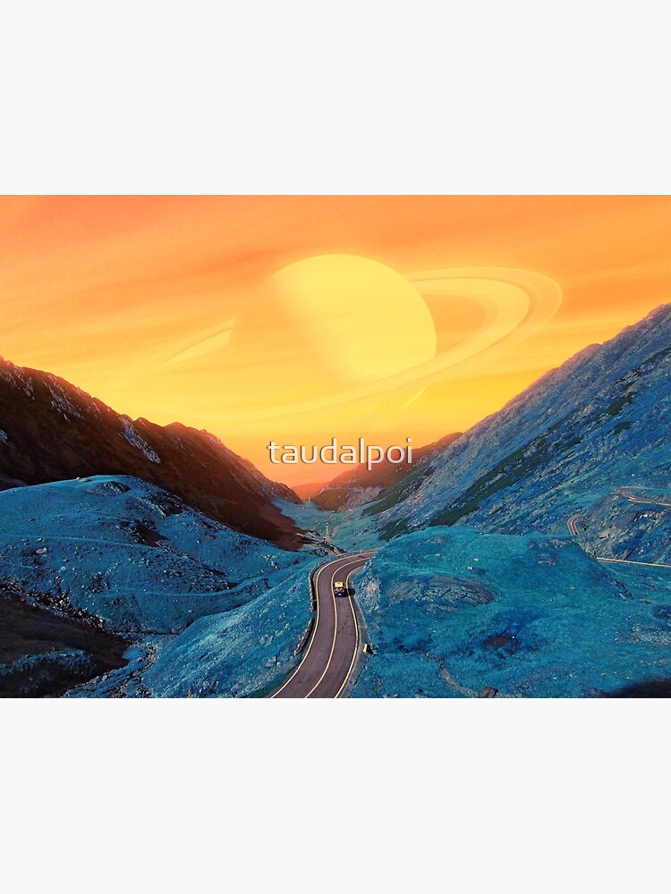 Blue Mountain with Yellow Sky by taudalpoi