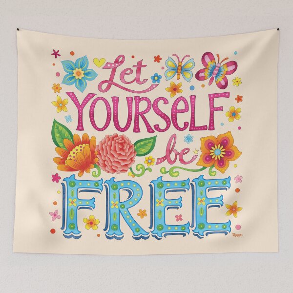 Item preview, Let yourself be free - Hand-Lettering Art by Thaneeya McArdle designed and sold by Thaneeya McArdle.