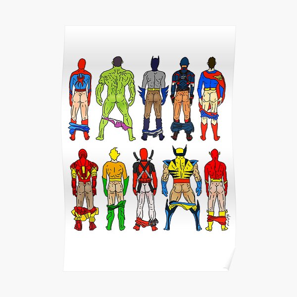 Superhero Butts Poster