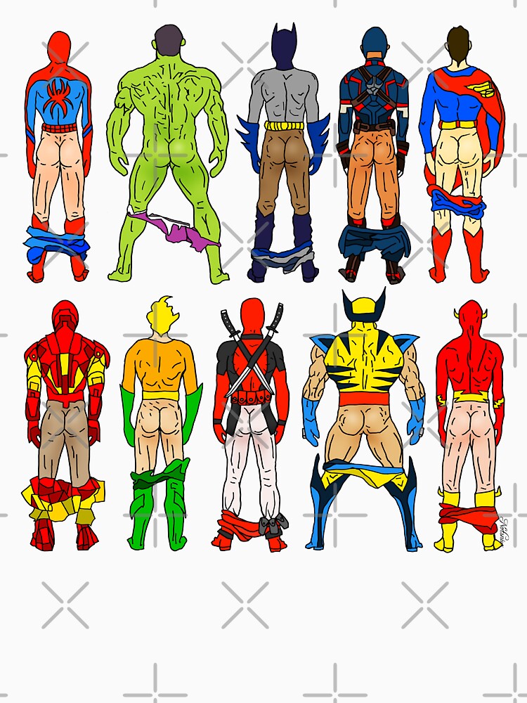 Superhero Butts by notsniwart