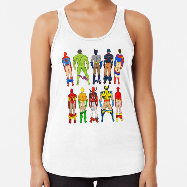 Superhero Butts Racerback Tank Top