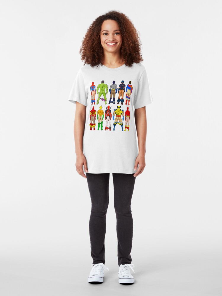 Alternate view of Superhero Butts Slim Fit T-Shirt
