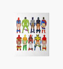 Superhero Butts Art Board Print