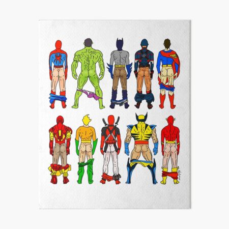 Superhero Butts Art Board Print