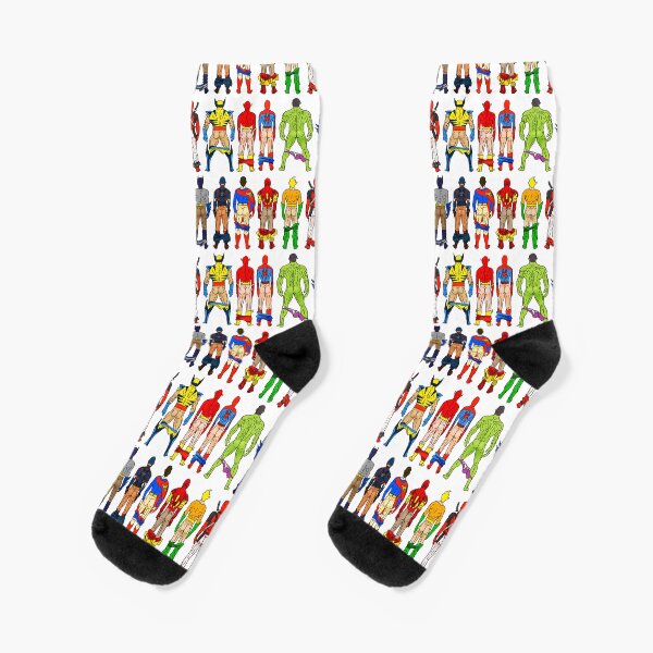 Superhero Butts Socks