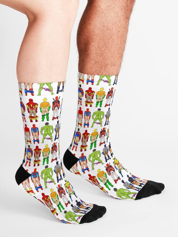 Alternate view of Superhero Butts Socks