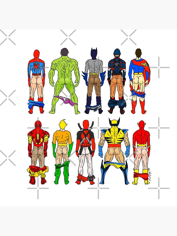 Superhero Butts by notsniwart