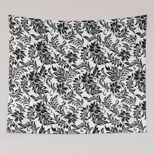 Item preview, Waikiki Hibiscus Hawaiian Pareau Floral - Black & White designed and sold by DriveIndustries.