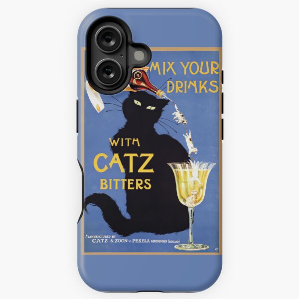 Item preview, Whimsical vintage liquor  black cat ad for bitters designed and sold by Glimmersmith.
