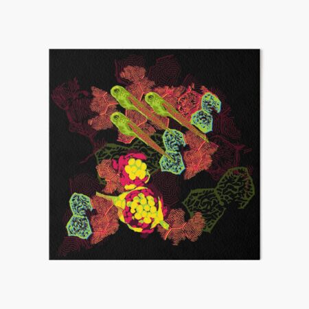 Zebrafish Fluorescent Staining Art Board Print