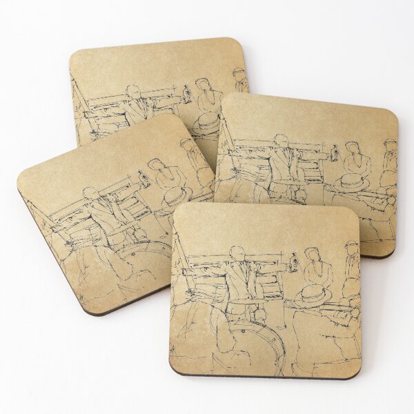 Item preview, jazz band on stage designed and sold by drawspots.