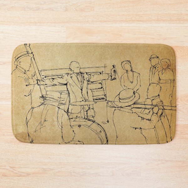 Item preview, jazz band on stage designed and sold by drawspots.