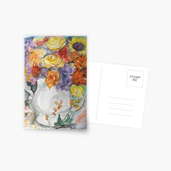 Victorian Floral Bouquet Postcard