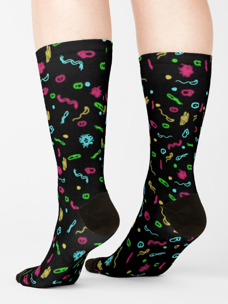 Alternate view of Fluorescent Microbes Socks