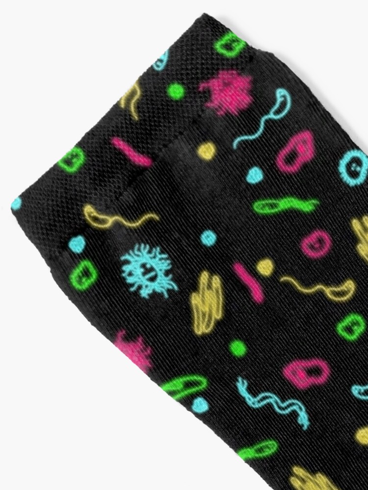 Alternate view of Fluorescent Microbes Socks
