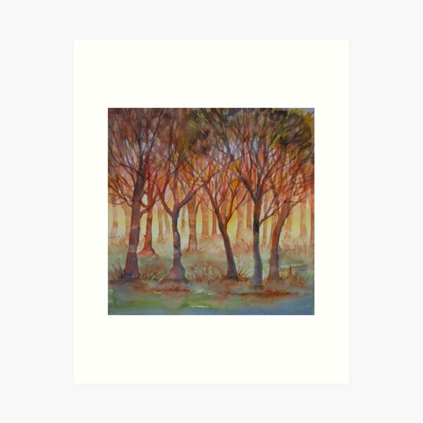 Vista previa del artículo con la obra «Una luz en el bosque», diseñado y vendido por bevmorgan.