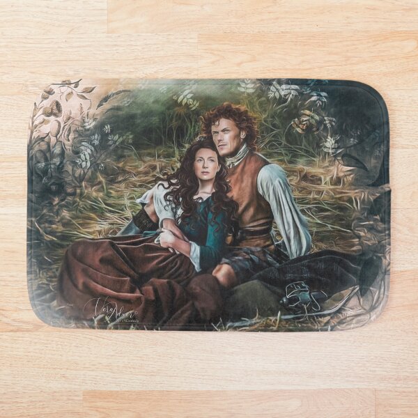 Amoureux dans l'herbe Tapis de bain