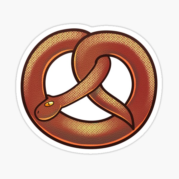 Pretzel Snake Sticker
