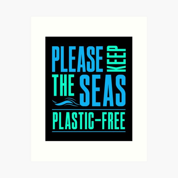 Save Planet Earth Oceans Marine Life Ban Plastic Pollution Art