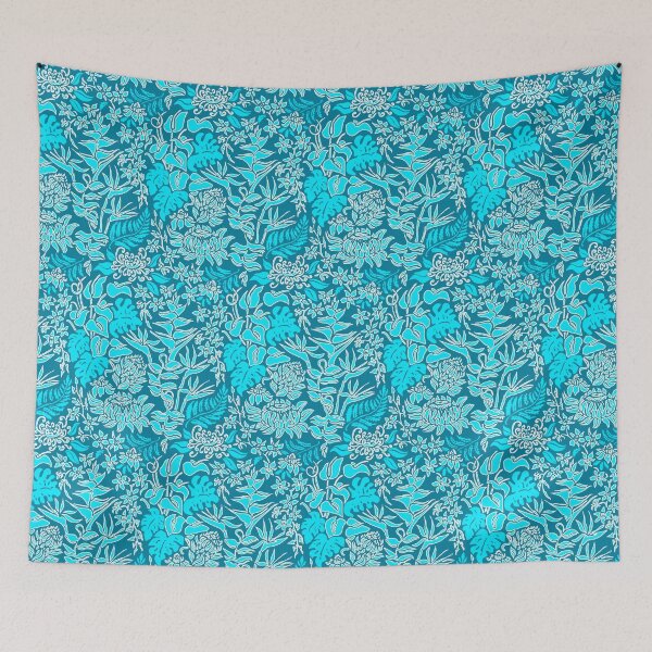 Item preview, Kauai Morning Hawaiian Protea Floral - Turq and Teal designed and sold by DriveIndustries.